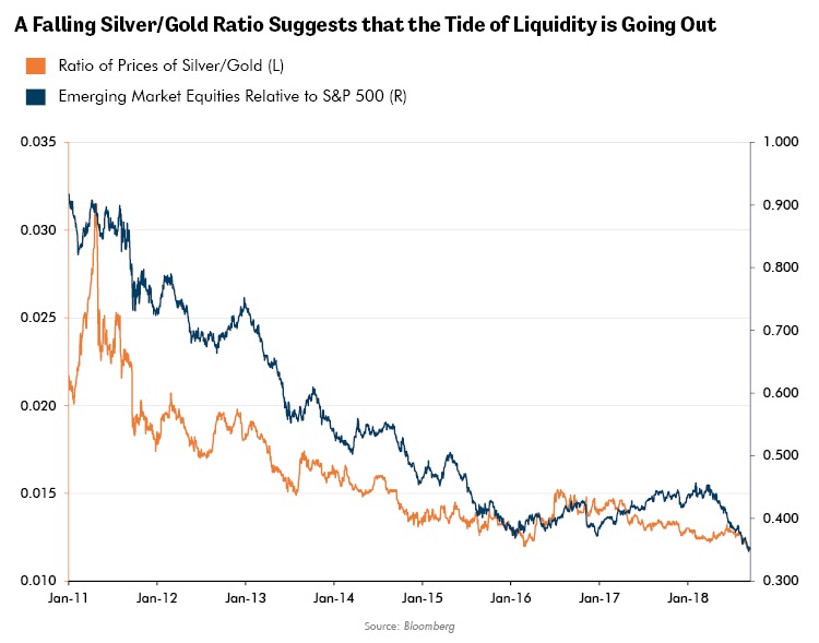 A Falling Silver-Gold Ratio Suggest that the Tide of Liquidity is Going Out750